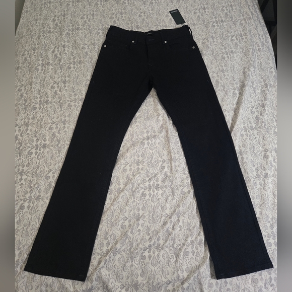 True Religion Ricky Black Straight Jean Black Pants W33 L34 Relaxed Straight - Picture 3 of 9